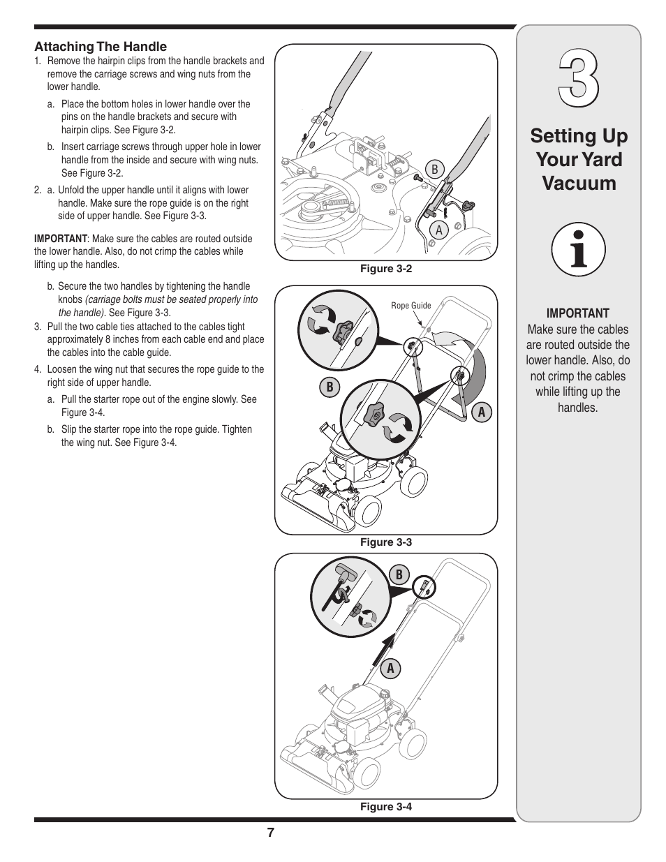 Setting up your yard vacuum | Cub Cadet 60 User Manual | Page 7 / 24