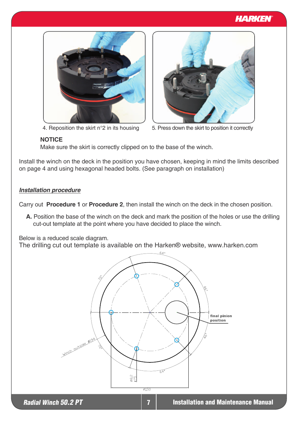 Harken 50.2PT Winche User Manual | Page 7 / 17