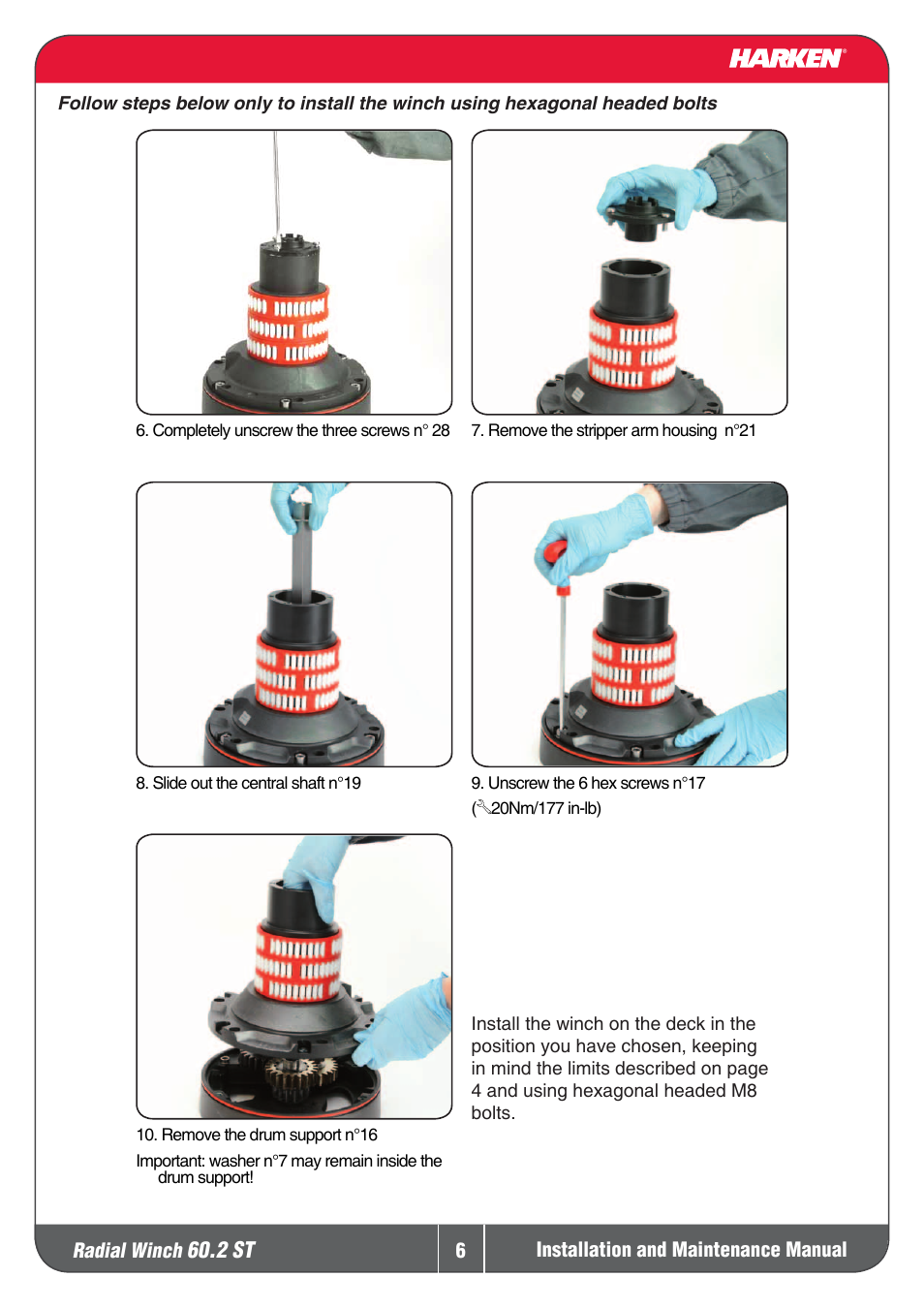 Harken 60.2ST Winche User Manual | Page 6 / 19