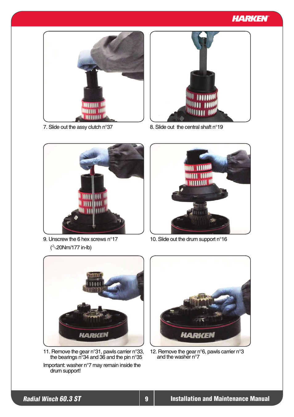 3 st | Harken 60.3ST Winche User Manual | Page 9 / 19