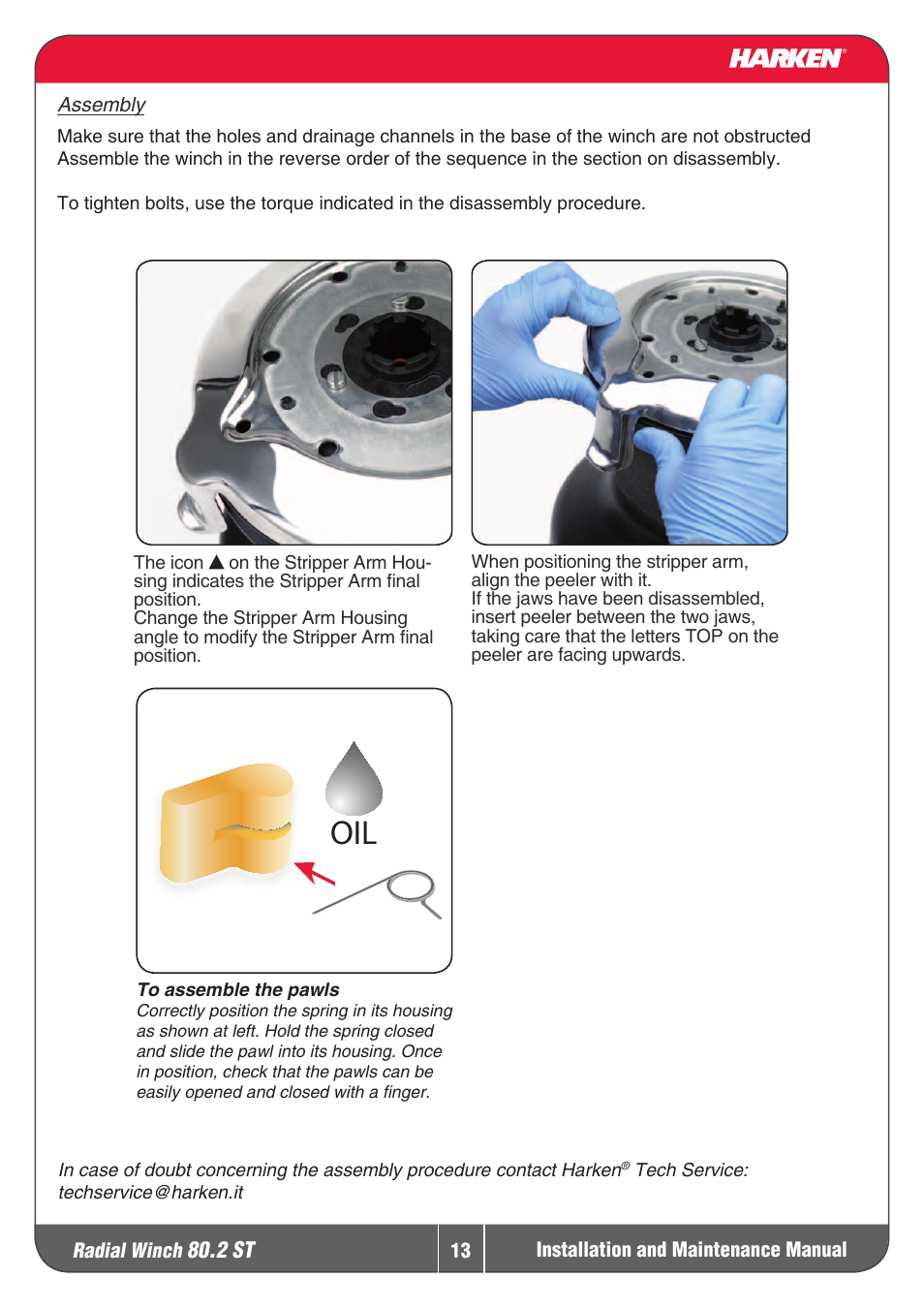 Harken 80.2ST Winche User Manual | Page 13 / 18