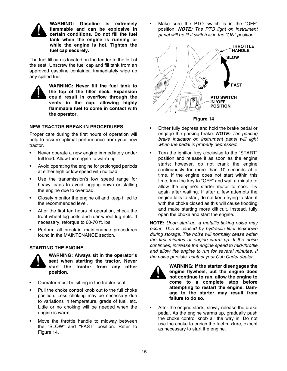 Cub Cadet 5252 User Manual | Page 15 / 56