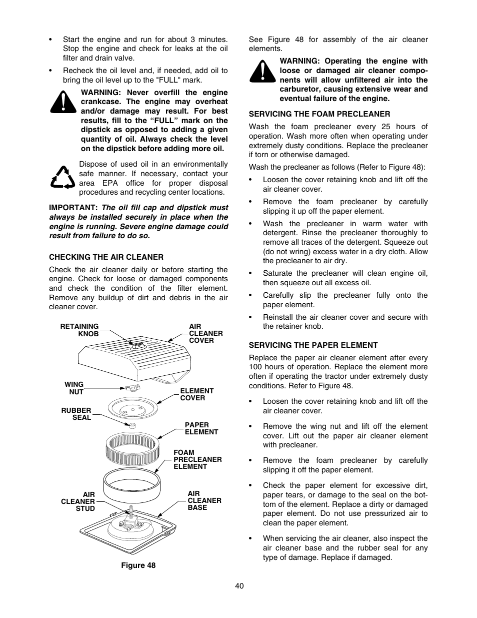 Cub Cadet 5252 User Manual | Page 40 / 56