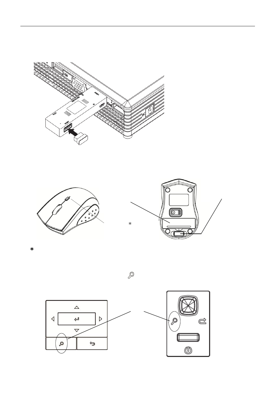 2 2.4ghz wireless mouse, 3 turn on your projector | HB Optoelectronic HBD400 User Manual | Page 7 / 21