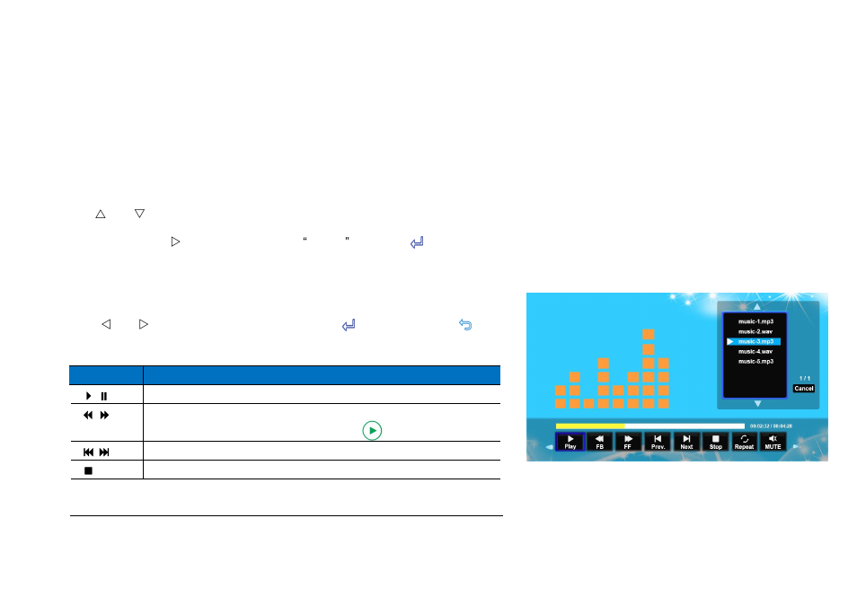 Music play option menu | HB Optoelectronic HBP503D User Manual | Page 39 / 65