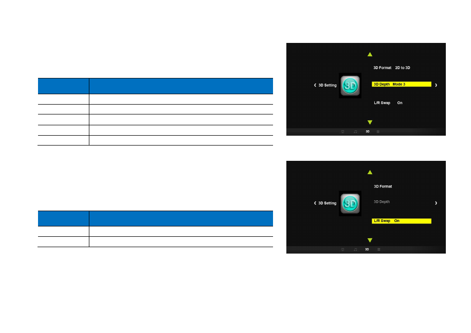 3d depth, L/r swap | HB Optoelectronic HBP503D User Manual | Page 58 / 65