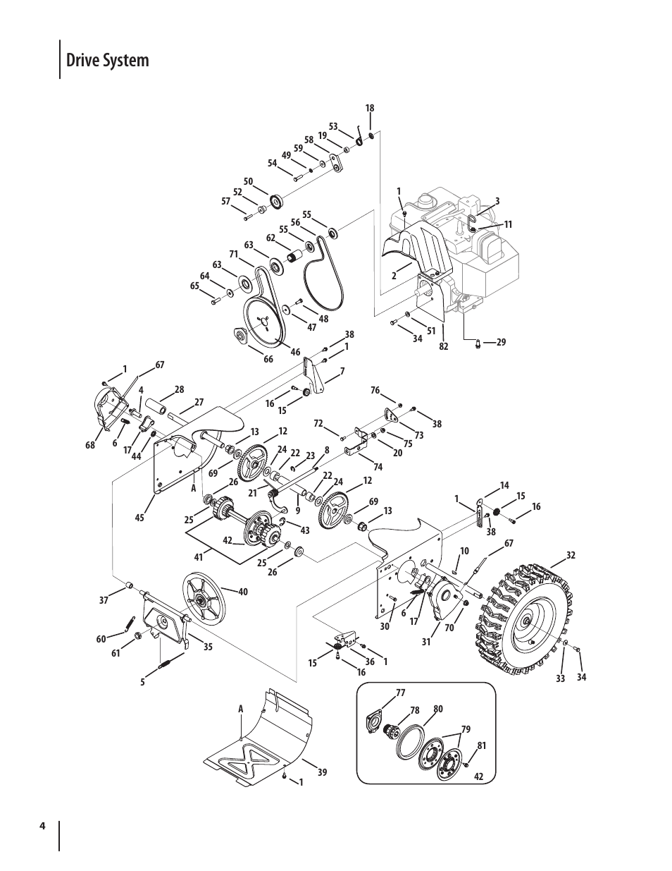 Drive system | Cub Cadet 528 SWE User Manual | Page 4 / 12