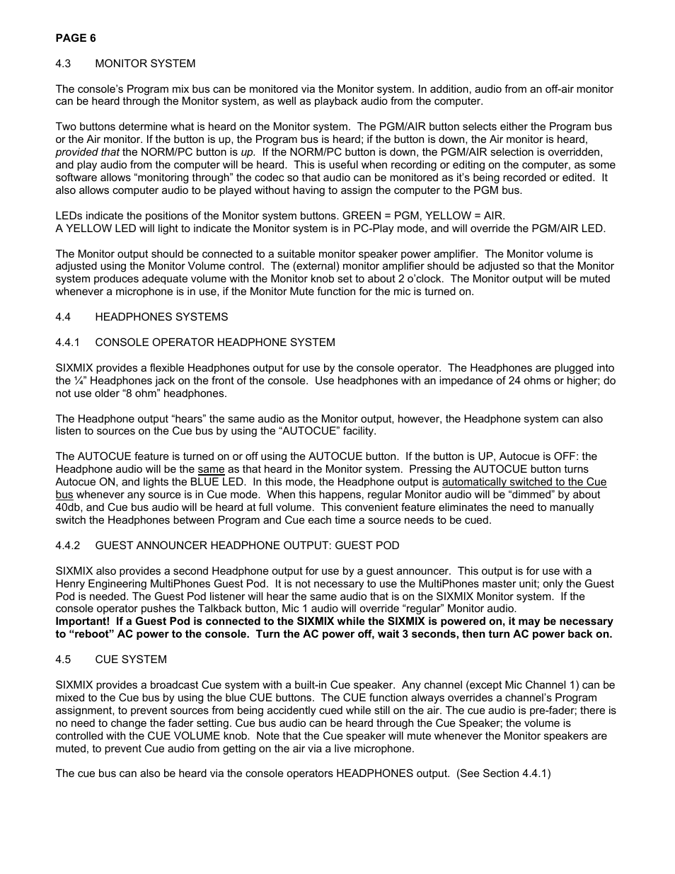 Henry Engineering SIXMIX User Manual | Page 6 / 9