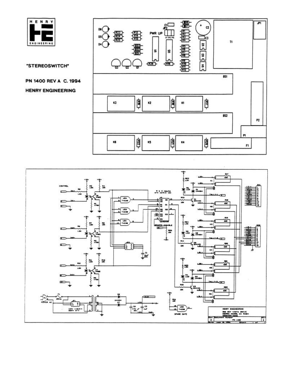 Henry Engineering STEREOSWITCH User Manual | Page 2 / 2