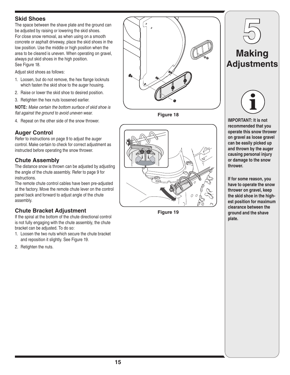Making, Adjustments | Cub Cadet 769-03268 User Manual | Page 15 / 56