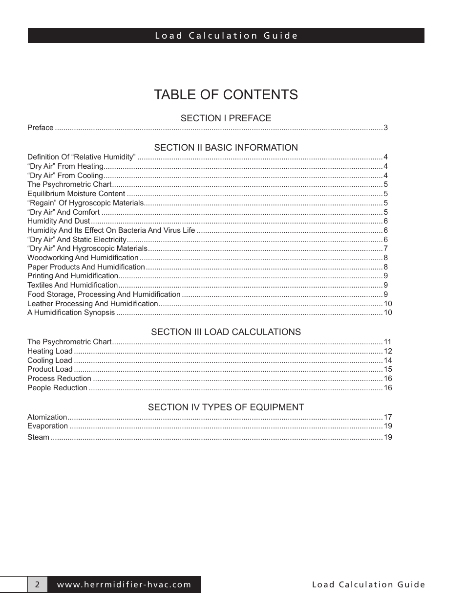 Herrmidifier Load Calculator User Manual | Page 2 / 22