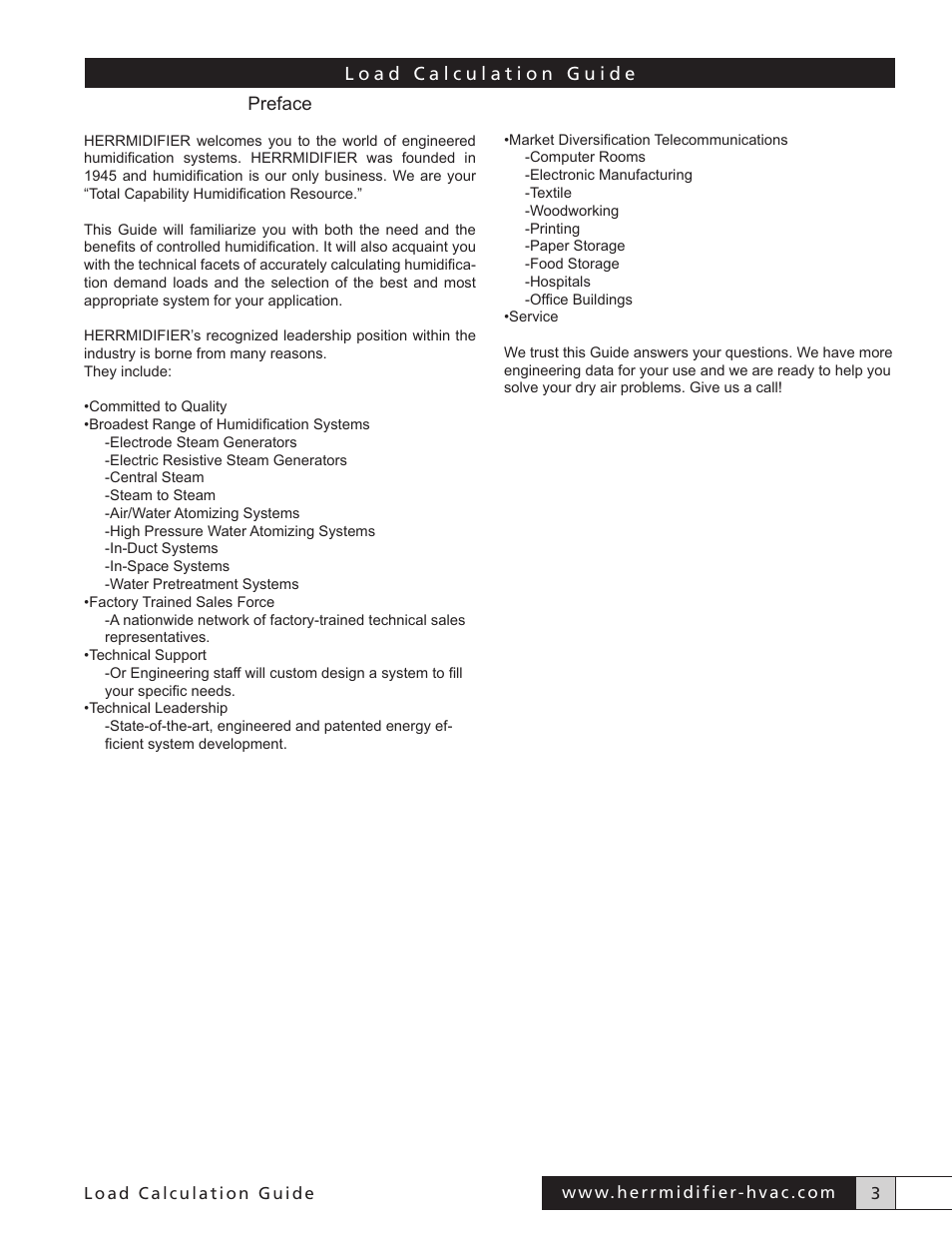 Preface | Herrmidifier Load Calculator User Manual | Page 3 / 22