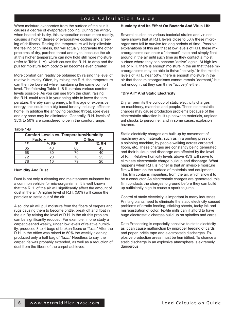 Herrmidifier Load Calculator User Manual | Page 6 / 22