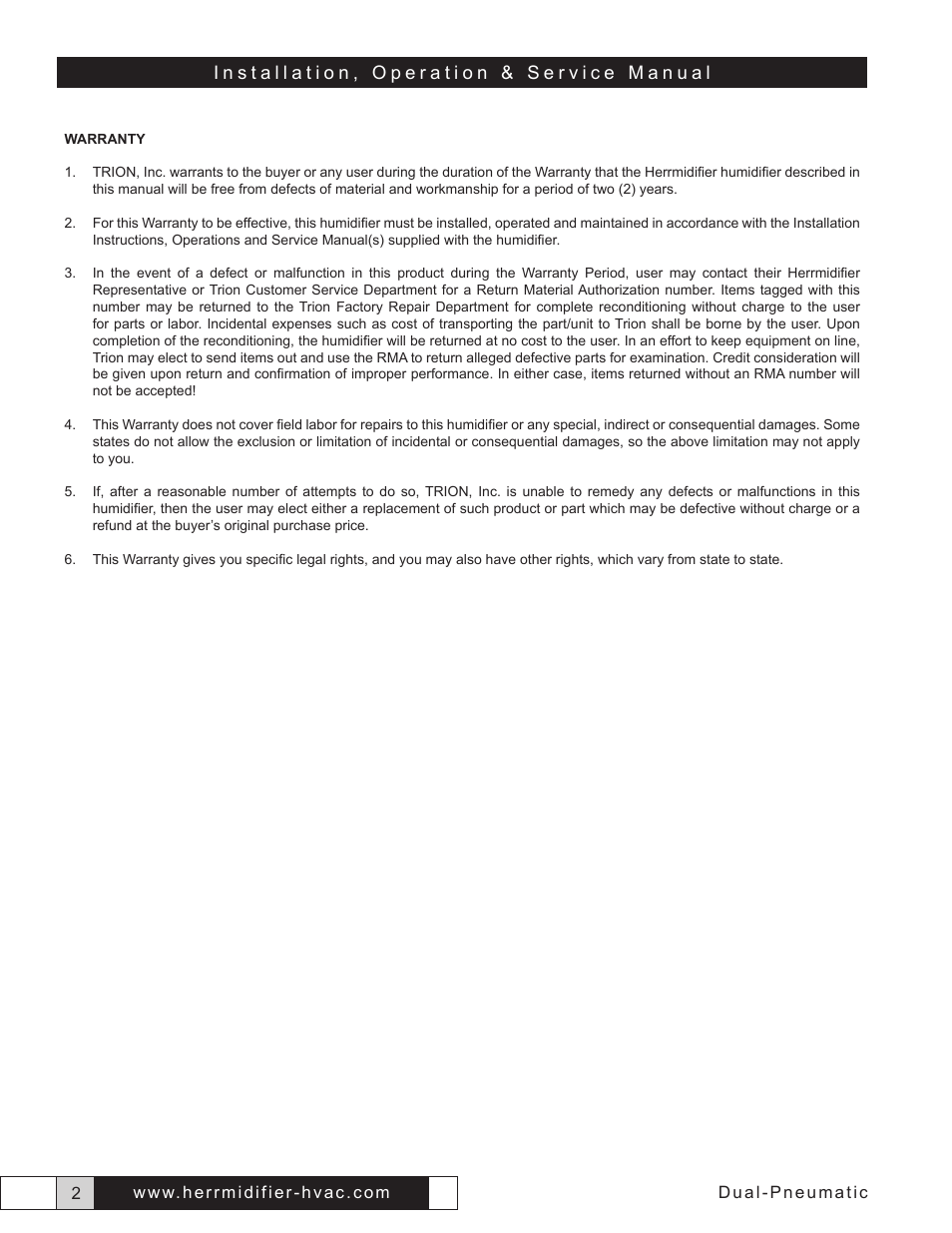 Herrmidifier Dual Pneumatic User Manual | Page 4 / 10