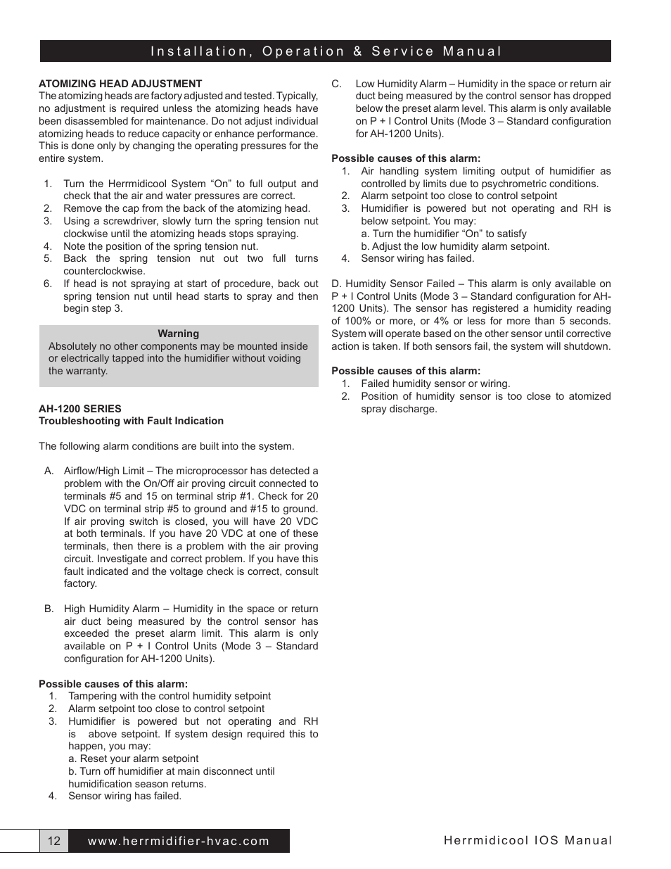 Herrmidifier Herrmidicool User Manual | Page 12 / 16