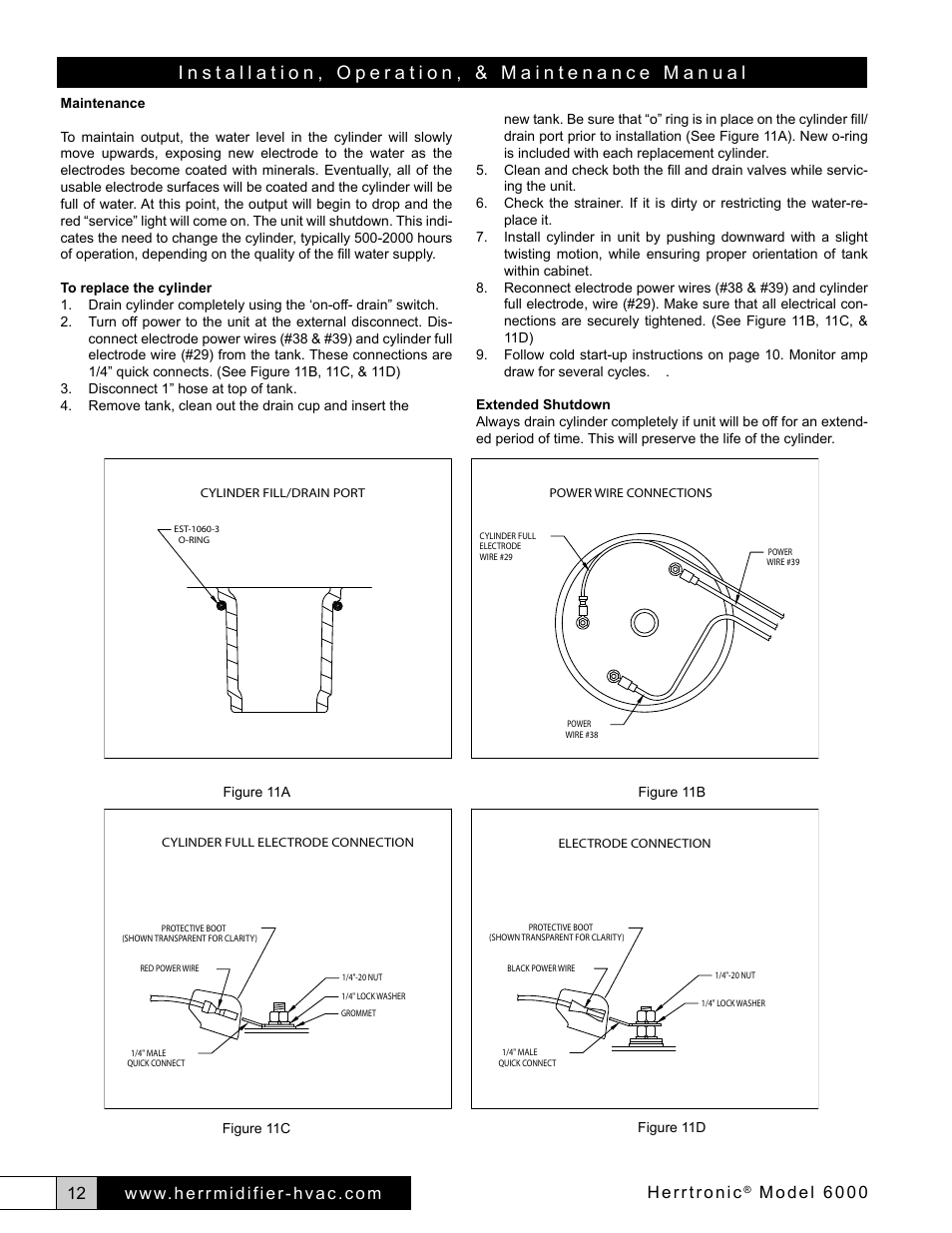 Herrtronic, Model 6000 | Herrmidifier Herrtronic 6000 Series User Manual | Page 12 / 24