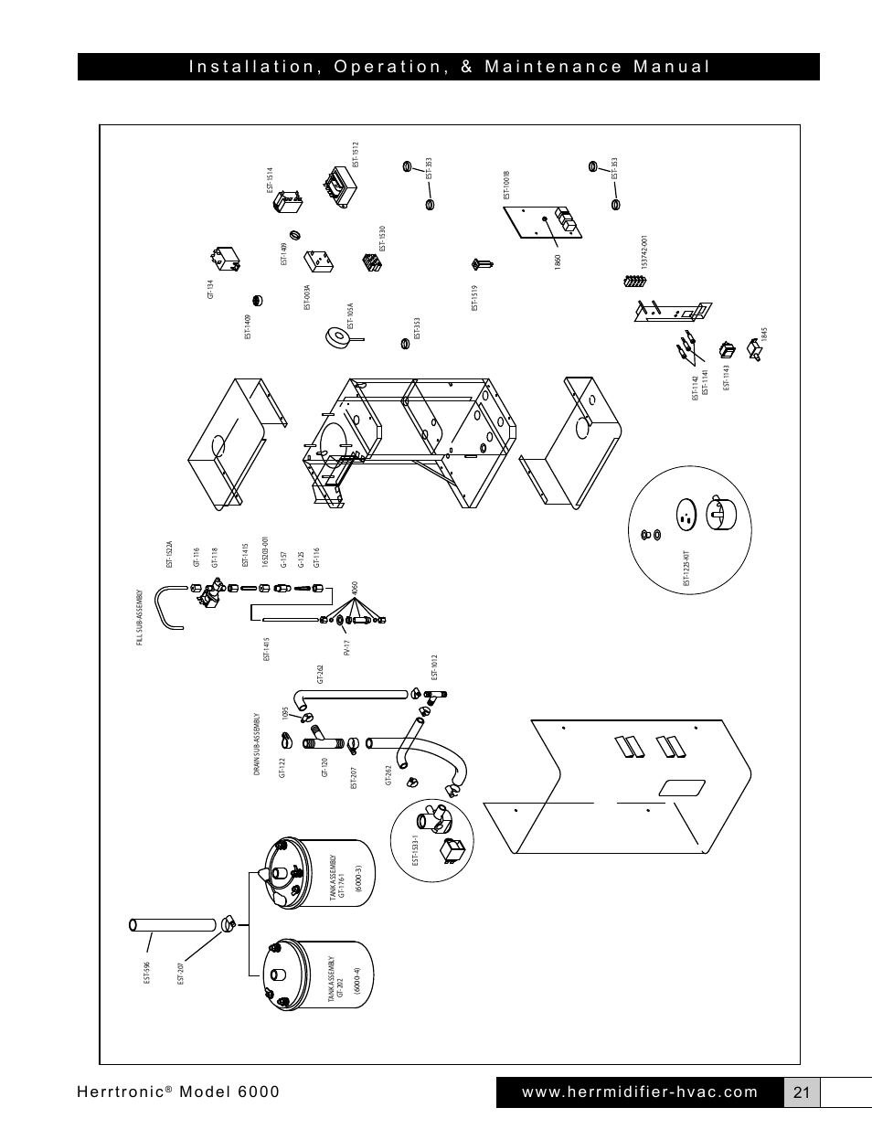 Herrtronic, Model 6000 | Herrmidifier Herrtronic 6000 Series User Manual | Page 21 / 24