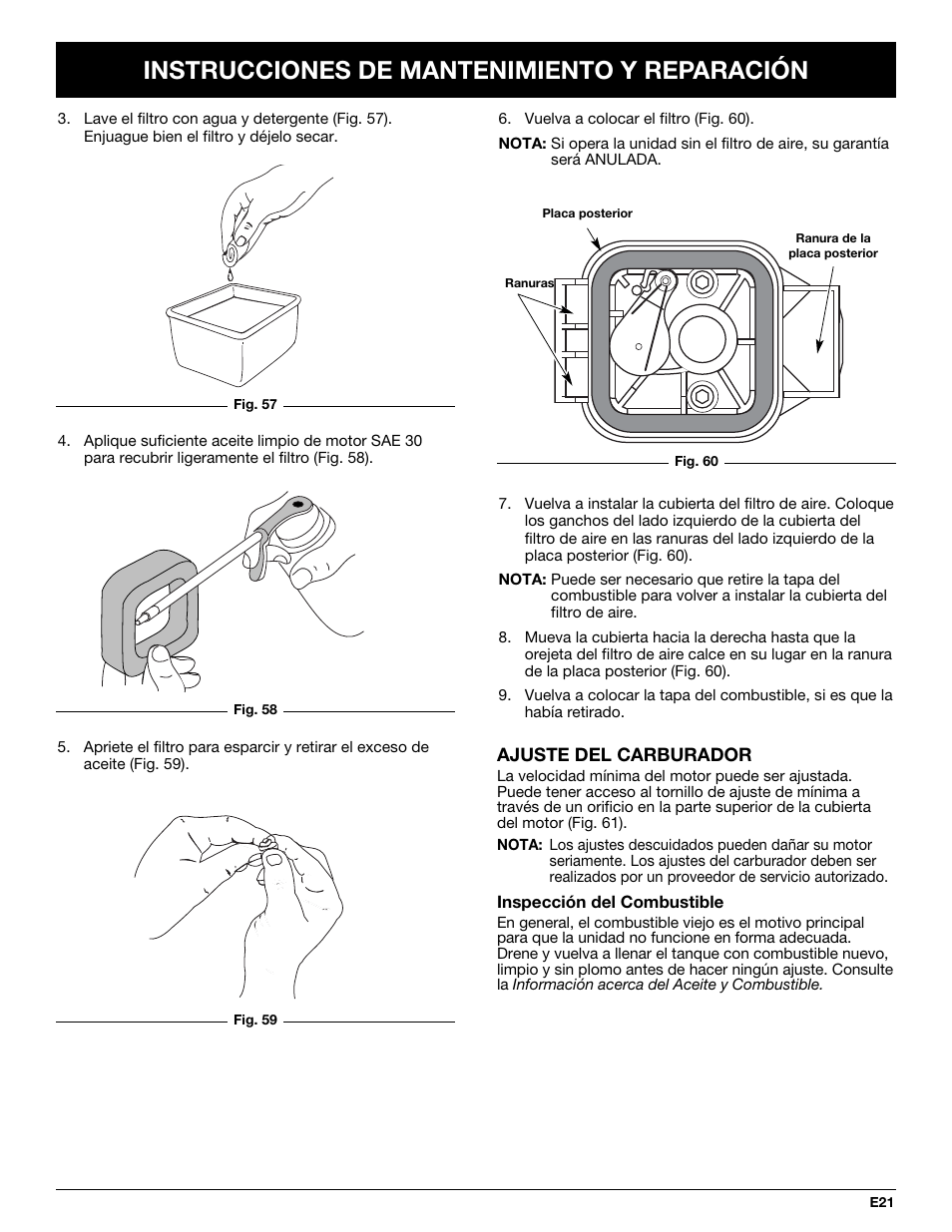Instrucciones de mantenimiento y reparación | Cub Cadet CC4075 User Manual | Page 81 / 88