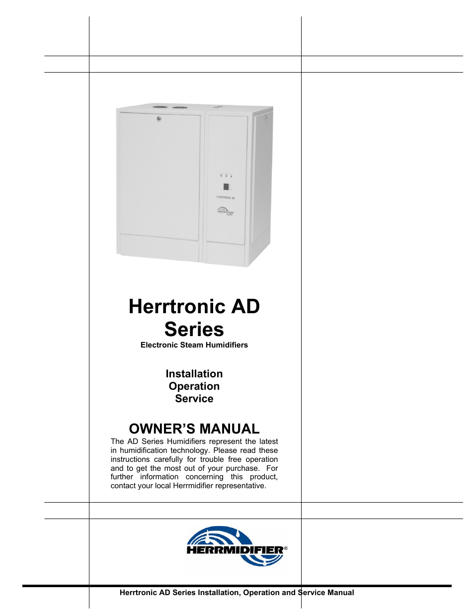 Herrmidifier Herrtronic AD User Manual | 24 pages