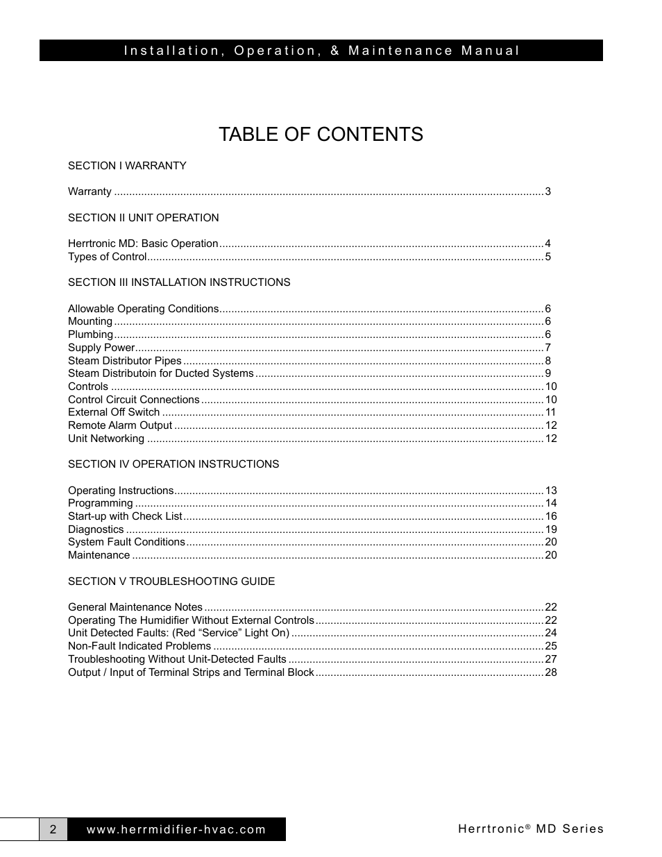 Herrmidifier Herrtronic MD User Manual | Page 2 / 36