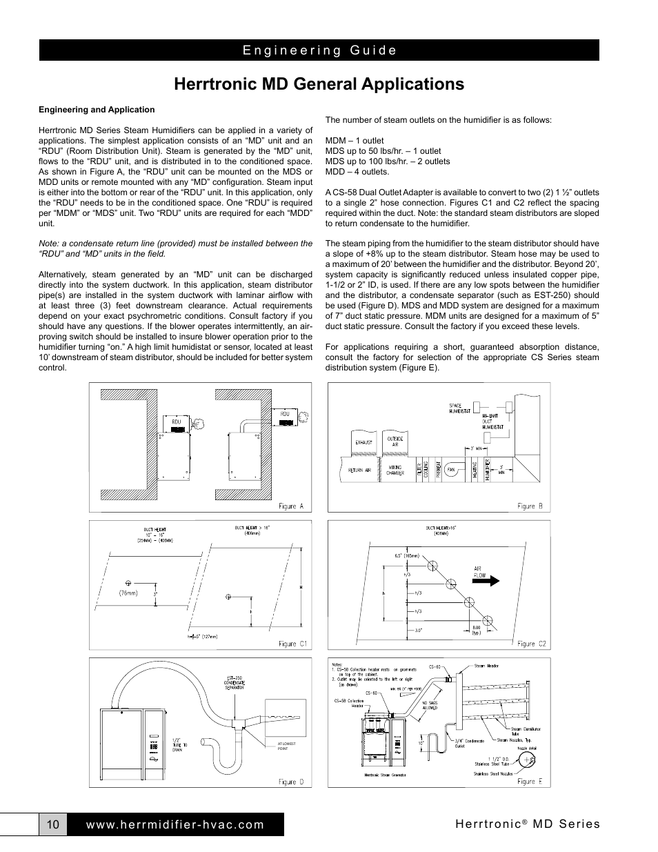 Herrtronic md general applications, Herrtronic, Md series | Herrmidifier Herrtronic MD Engineering Guide User Manual | Page 10 / 12