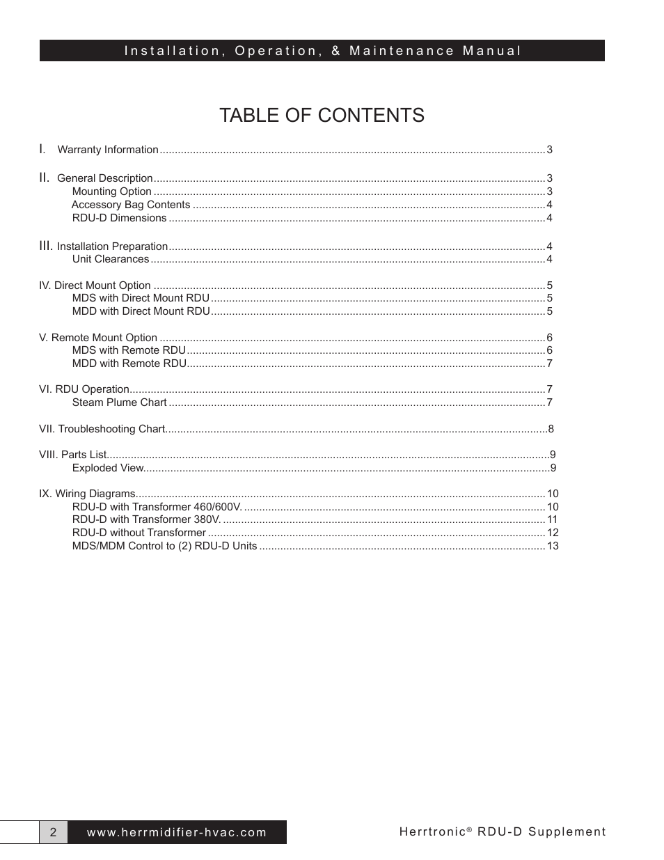 Herrmidifier Herrtronic RDU-D User Manual | Page 2 / 14