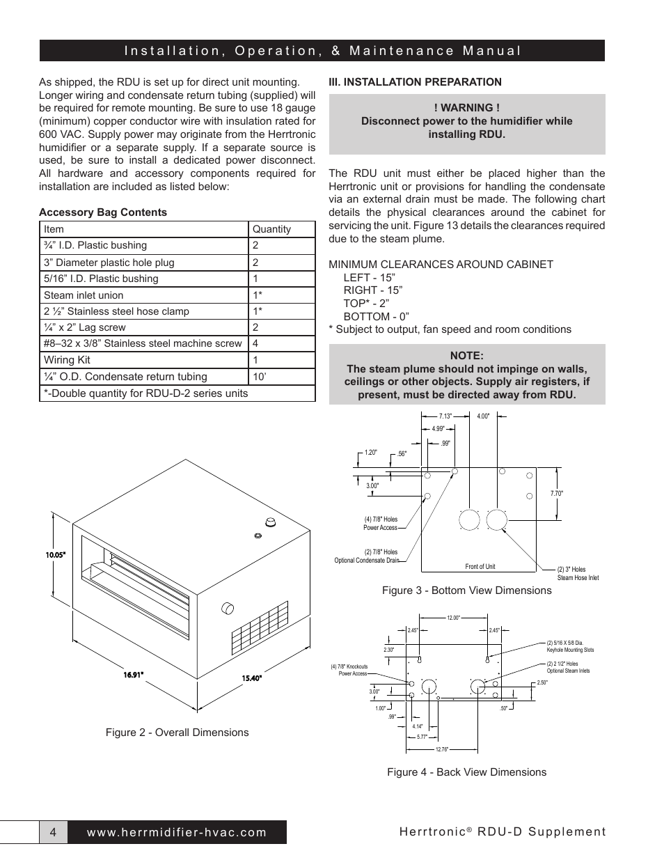 Herrtronic, Rdu-d supplement | Herrmidifier Herrtronic RDU-D User Manual | Page 4 / 14