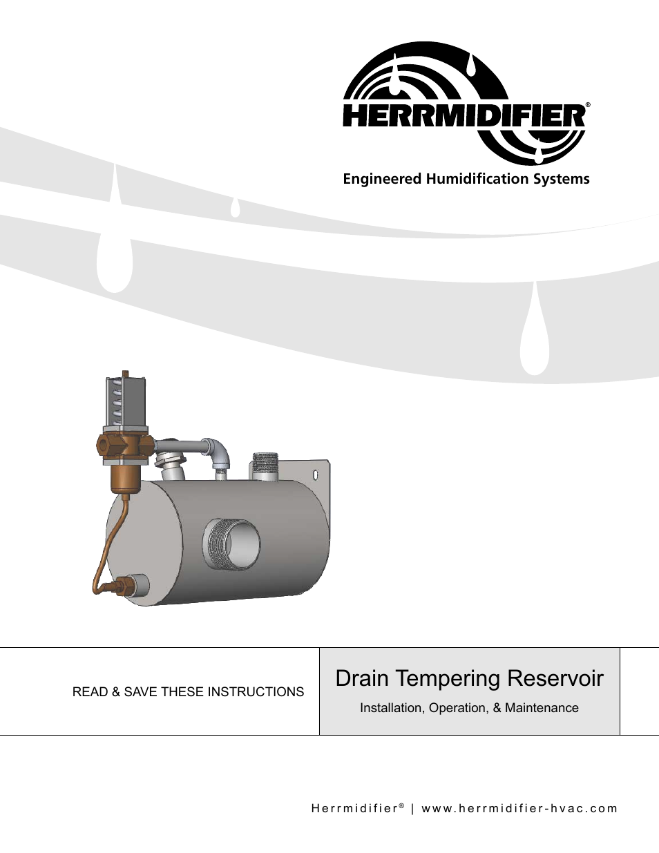 Herrmidifier Drain Tempering Reservoir User Manual | 6 pages