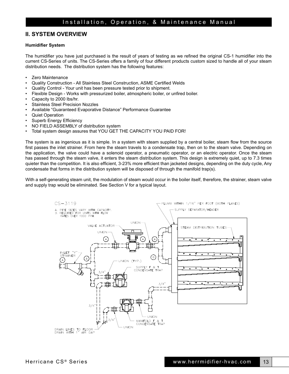 Ii. system overview | Herrmidifier Herricane CS User Manual | Page 13 / 28