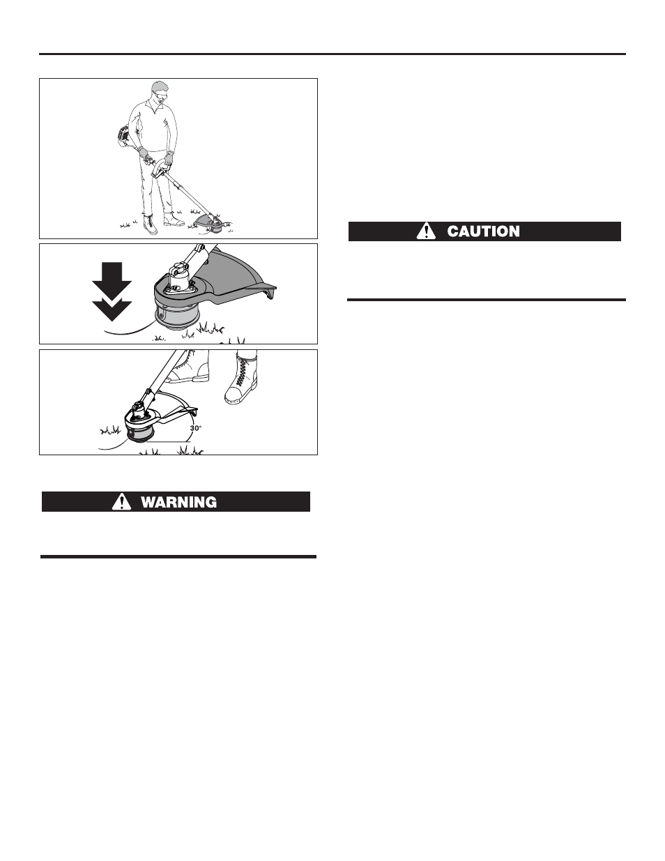 Operation (continued), Holding the trimmer, Adjusting trimming line length | Tips for best trimming results, Decorative trimming | Cub Cadet CC3075 User Manual | Page 11 / 72