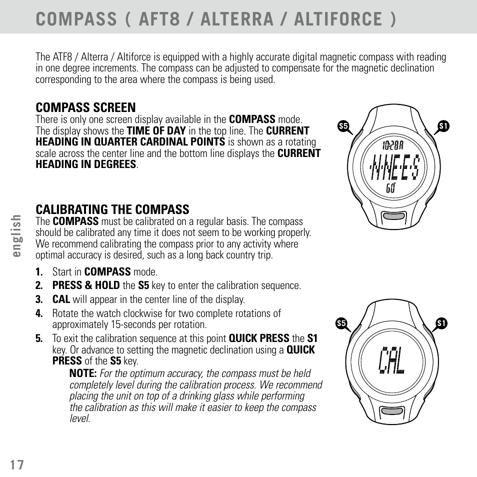 Compass ( aft8 / alterra / altiforce ) | Highgear Aerial User Manual | Page 18 / 40