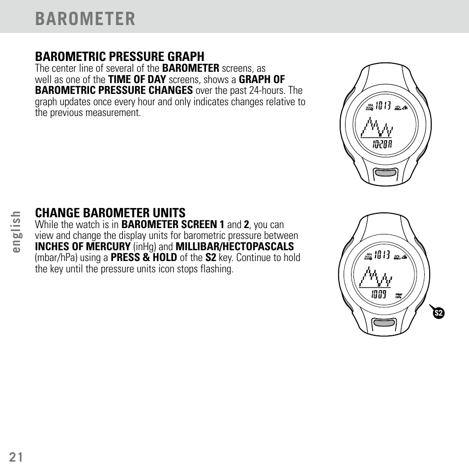 Barometer | Highgear Aerial User Manual | Page 22 / 40
