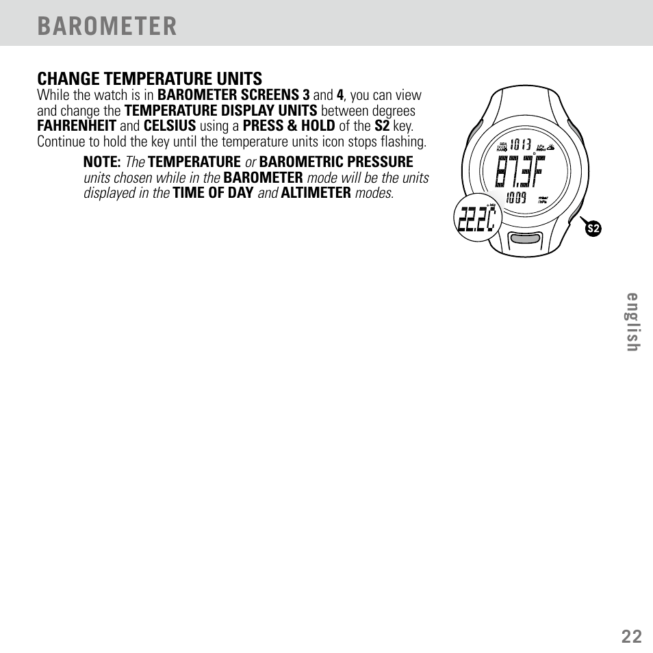Barometer | Highgear Aerial User Manual | Page 23 / 40