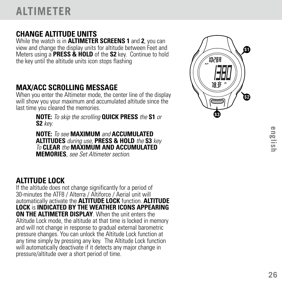 Altimeter | Highgear Aerial User Manual | Page 27 / 40