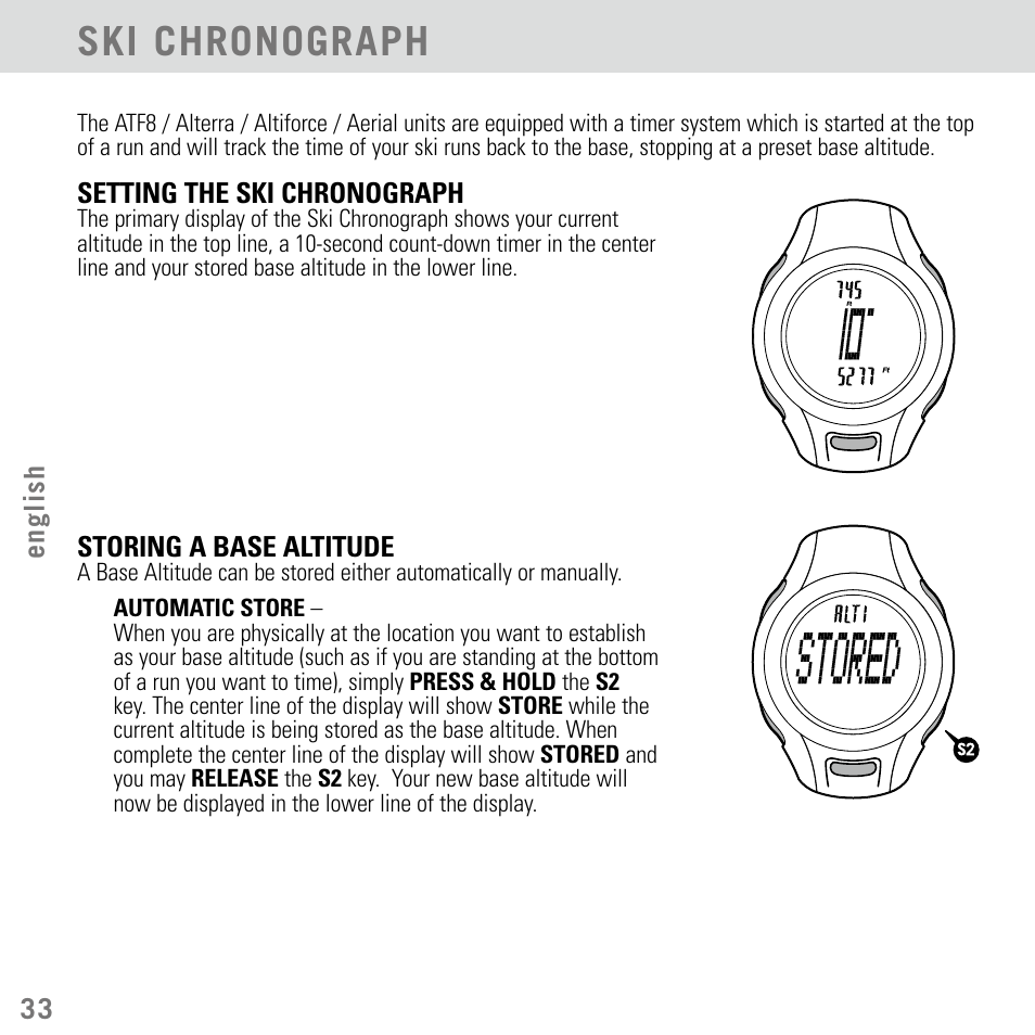 Ski chronograph | Highgear Aerial User Manual | Page 34 / 40