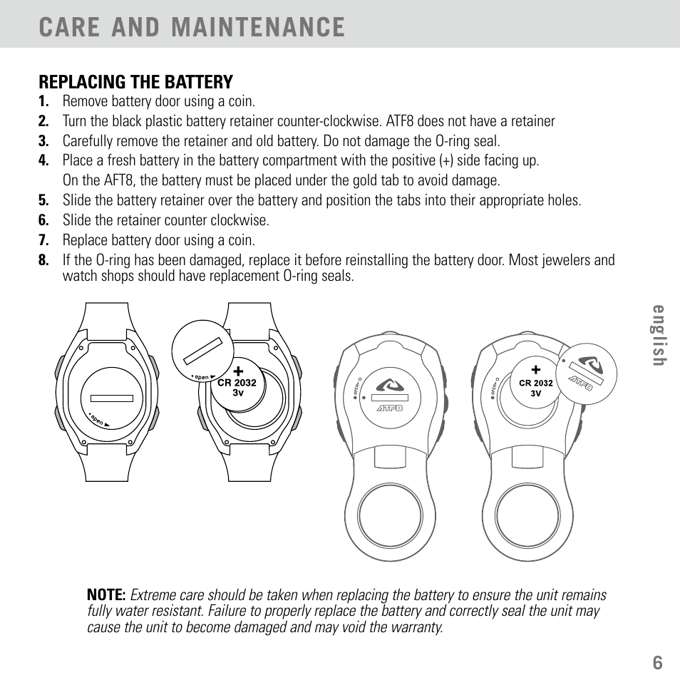 Care and maintenance | Highgear Aerial User Manual | Page 7 / 40