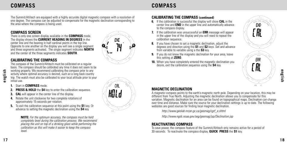 Compass | Highgear AltiTech 2 User Manual | Page 10 / 20