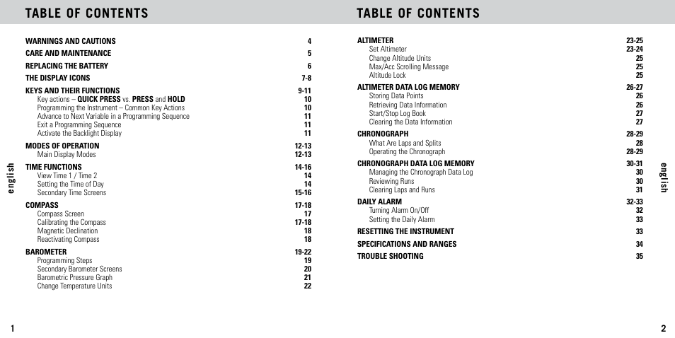 Highgear AltiTech 2 User Manual | Page 2 / 20