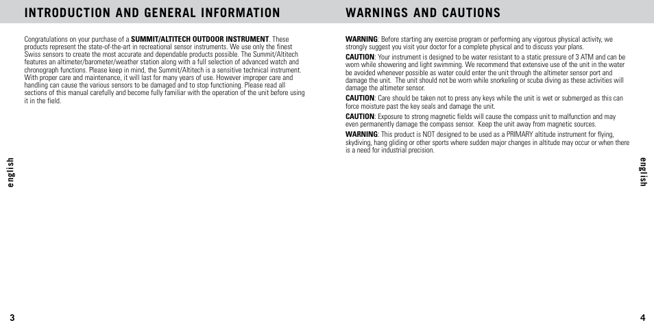 Highgear AltiTech 2 User Manual | Page 3 / 20