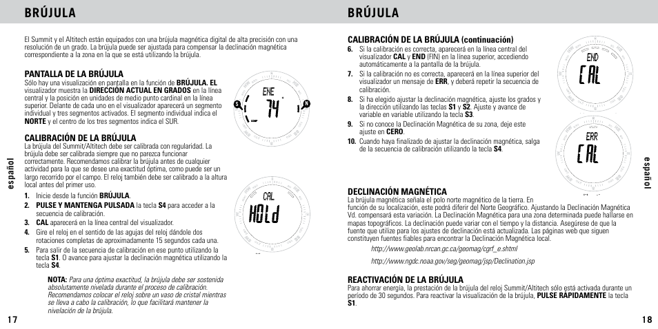 Brújula | Highgear AltiTech 2 User Manual | Page 10 / 20