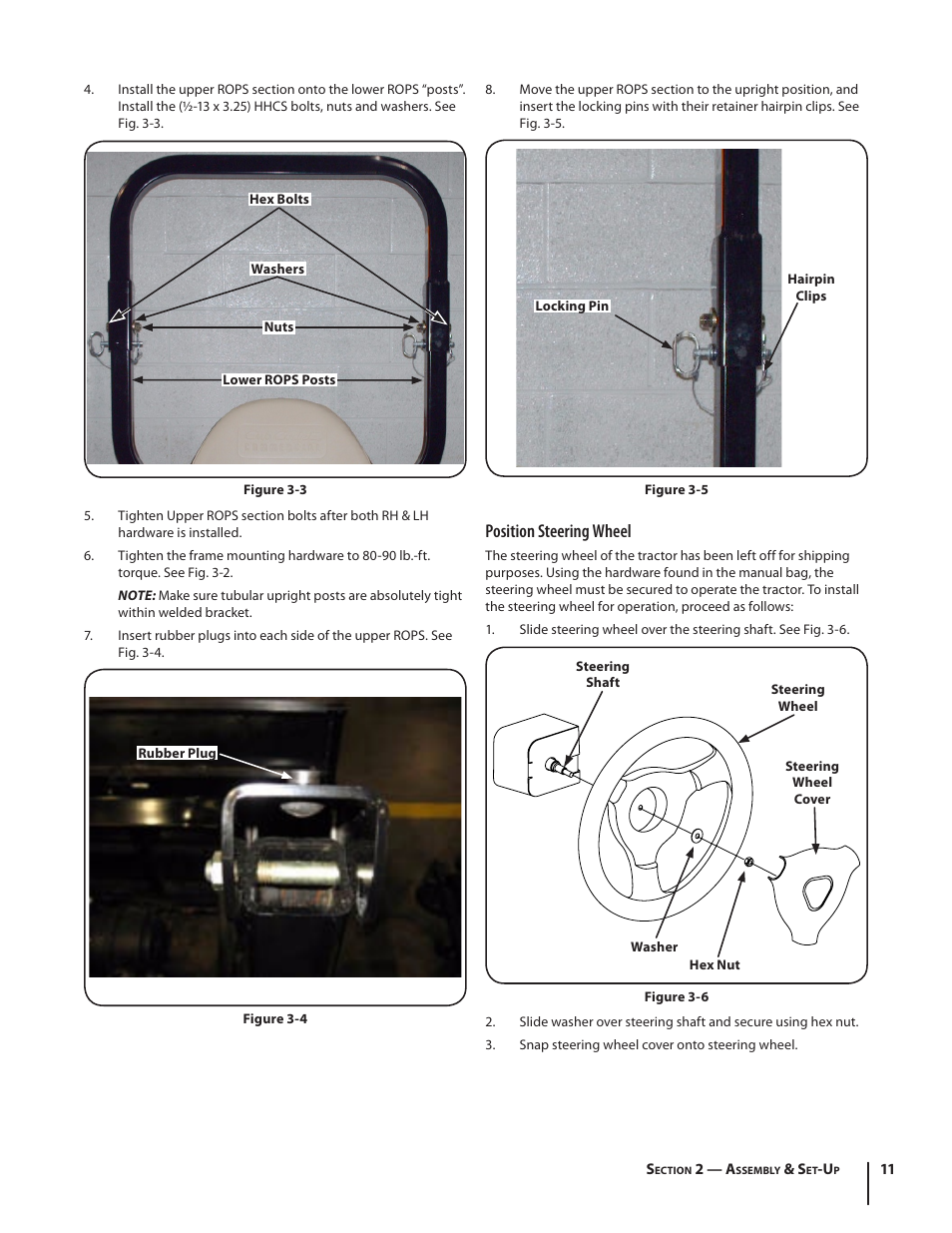 Position steering wheel | Cub Cadet S6031 User Manual | Page 11 / 48
