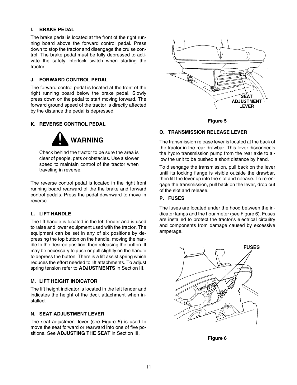 Warning | Cub Cadet 2166 User Manual | Page 11 / 60
