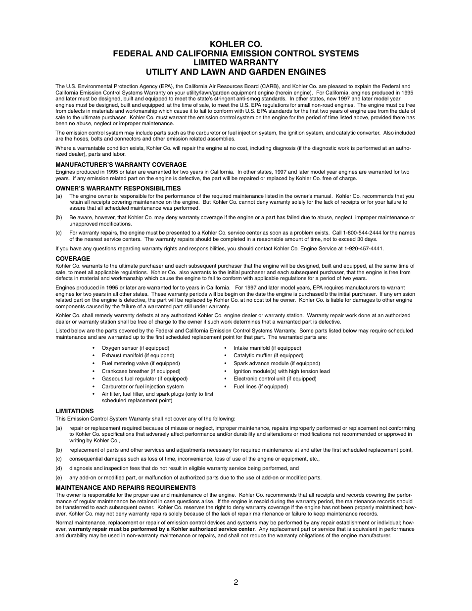 Cub Cadet 2166 User Manual | Page 2 / 60