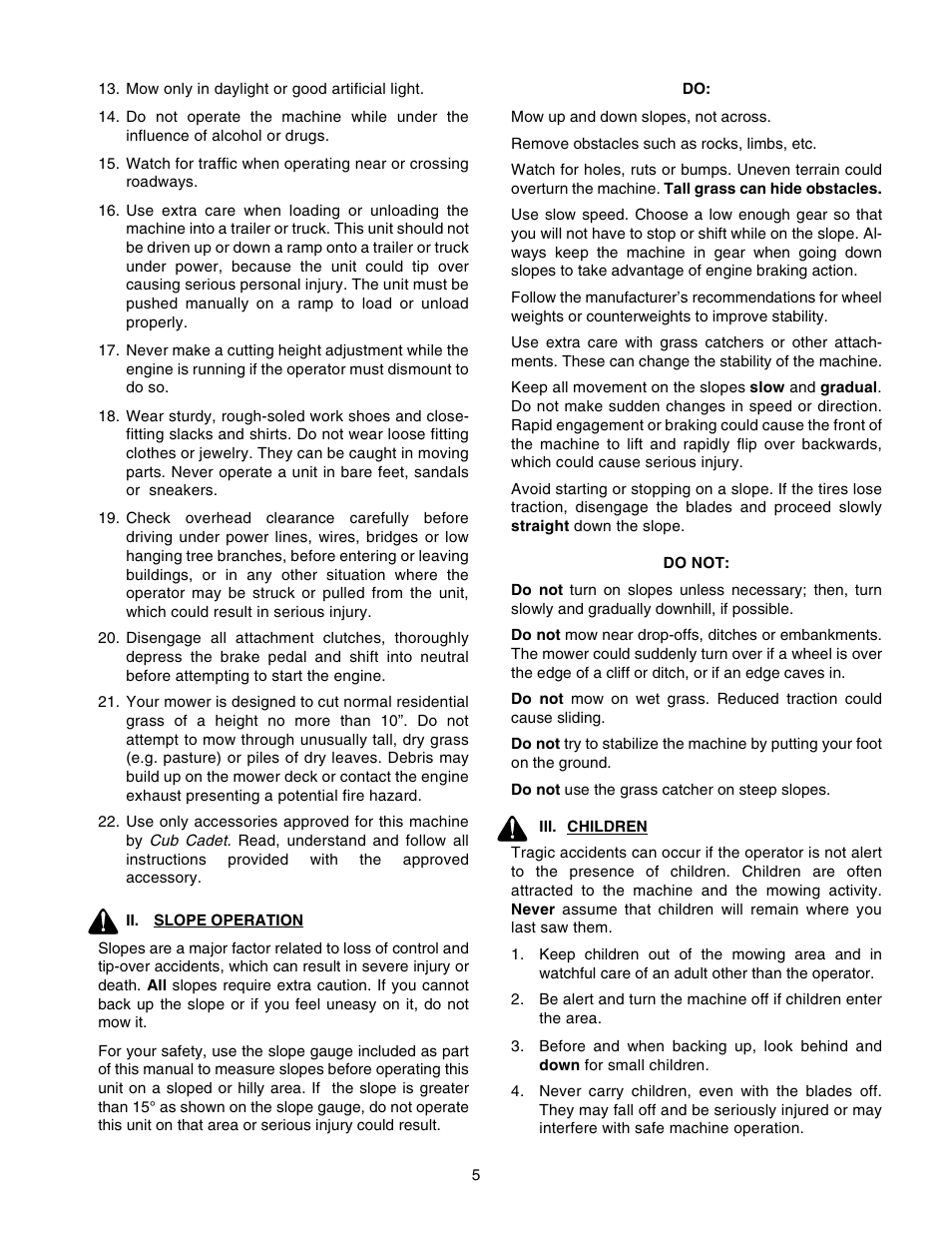 Cub Cadet 2166 User Manual | Page 5 / 60