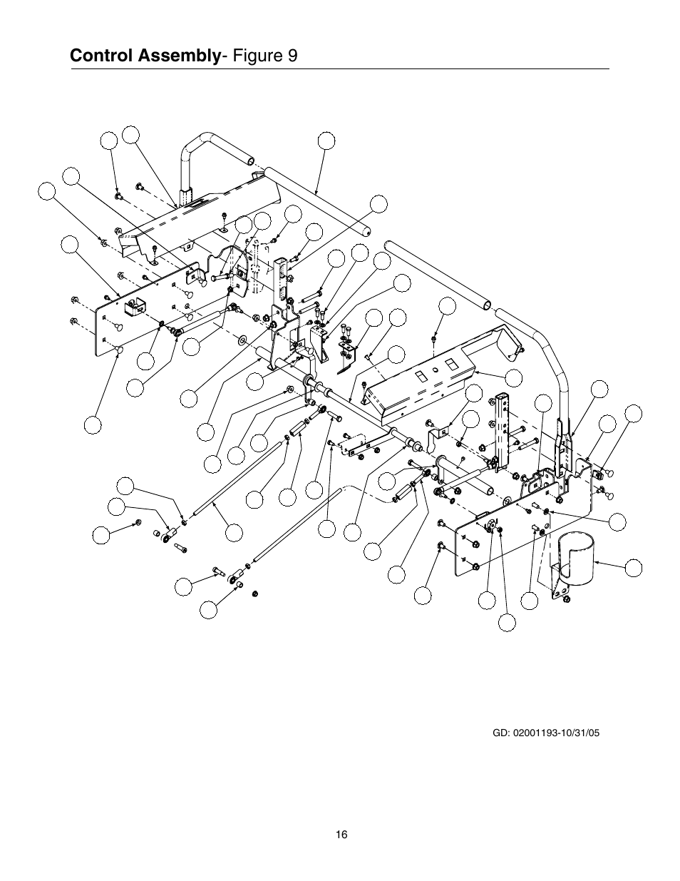 Control assembly - figure 9 | Cub Cadet Lawn Mower User Manual | Page 16 / 28