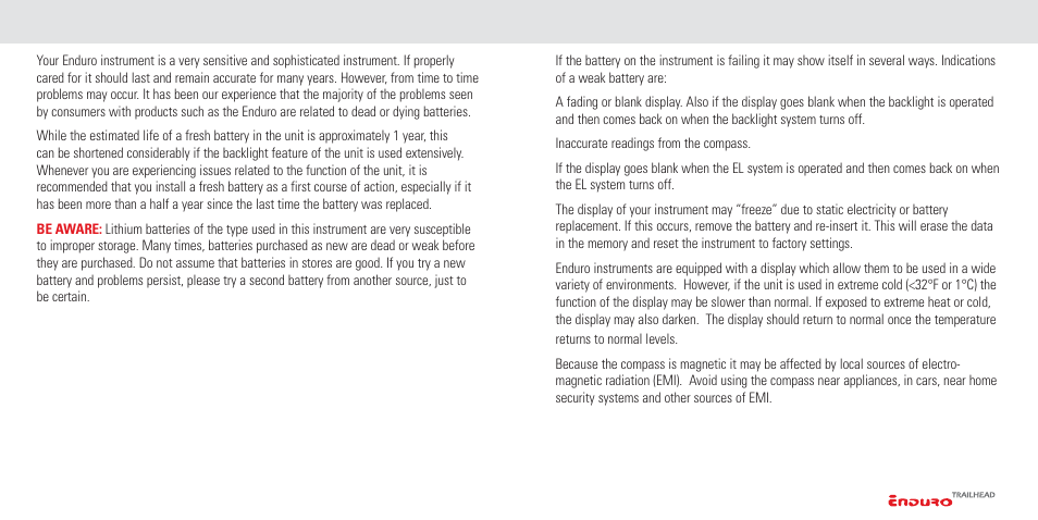 Trouble shooting basic | Highgear Enduro TrailHead User Manual | Page 18 / 19