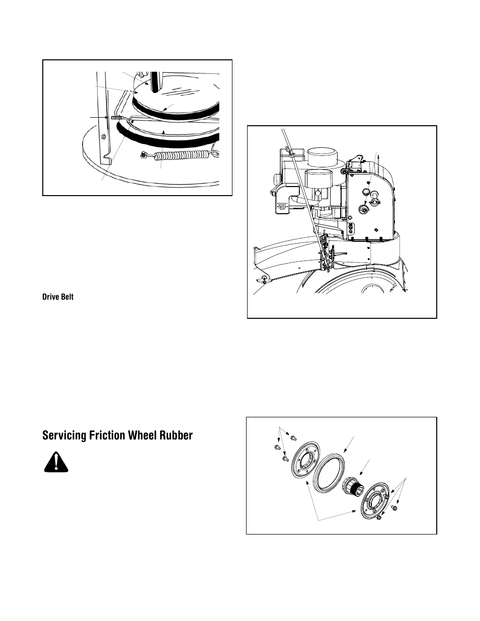 Servicing friction wheel rubber | Cub Cadet 522 WE User Manual | Page 14 / 28