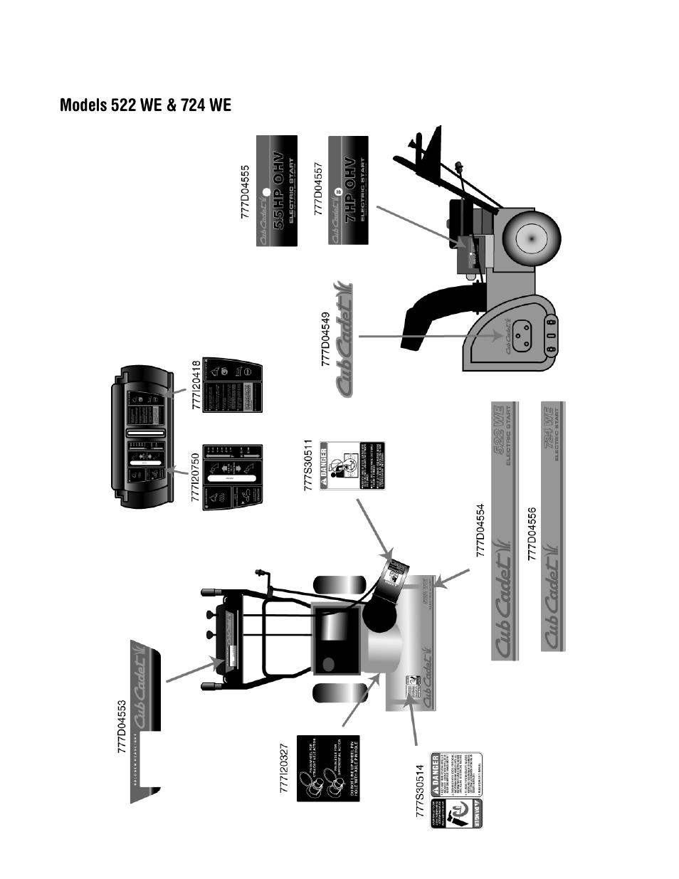 Cub Cadet 522 WE User Manual | Page 26 / 28