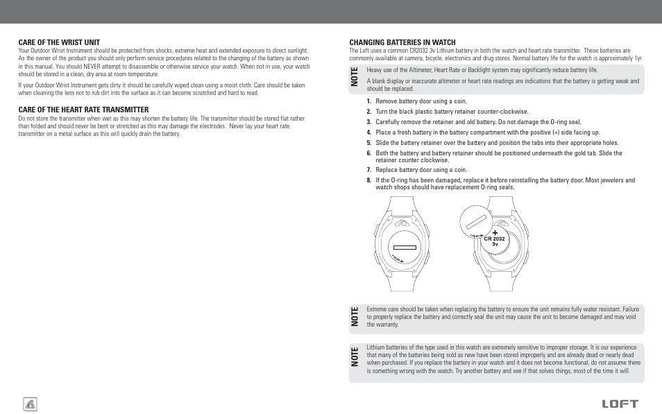 Loft, Care and maintenance | Highgear Loft User Manual | Page 4 / 19