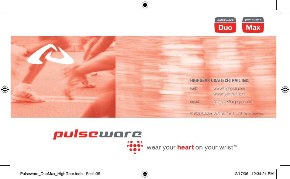Highgear PulseWare Duo User Manual | Page 36 / 36